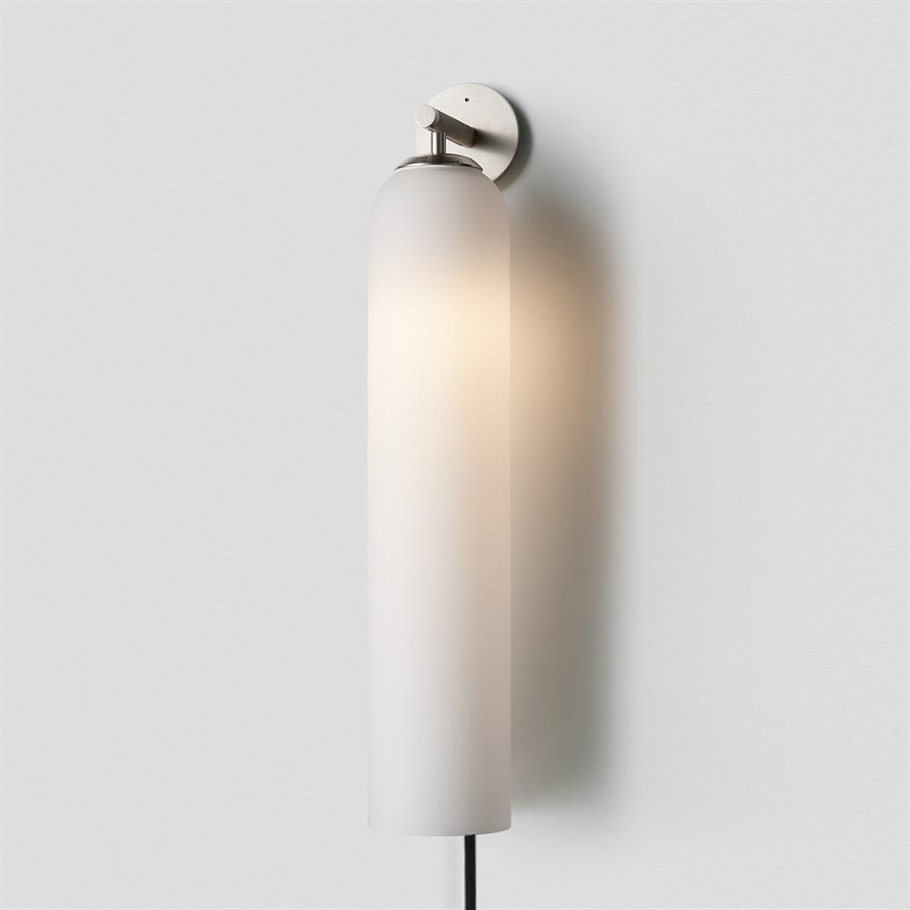 Glas cilinder wandlamp met stekker