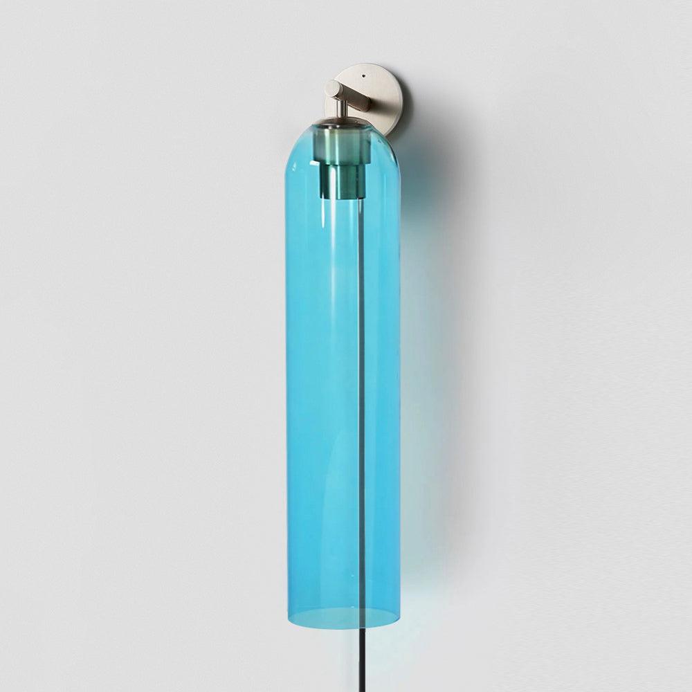 Glas cilinder wandlamp met stekker