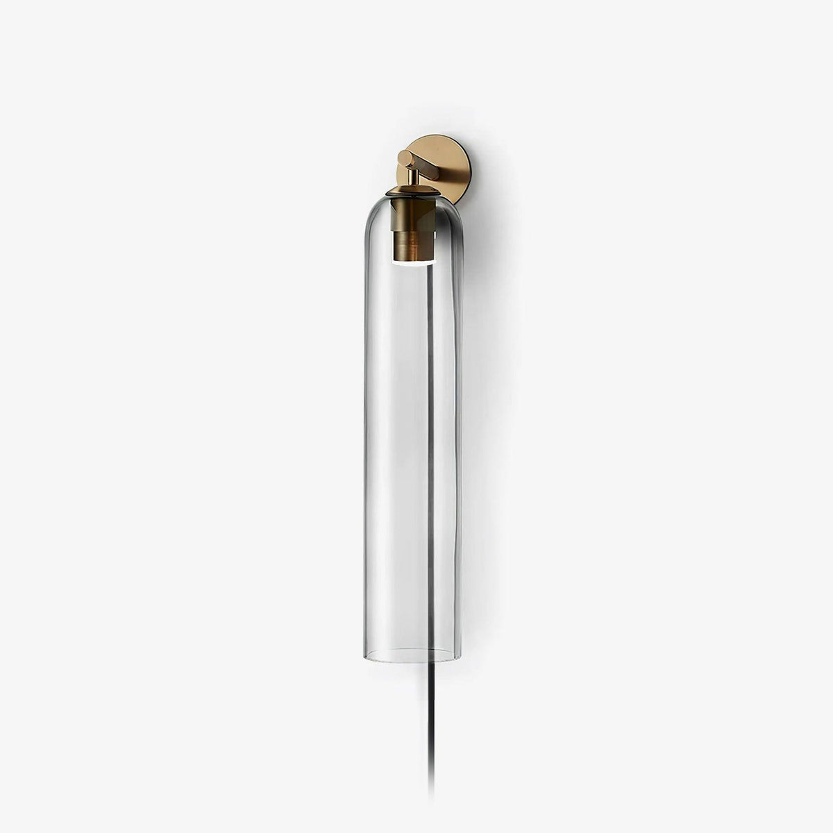 Glas cilinder wandlamp met stekker