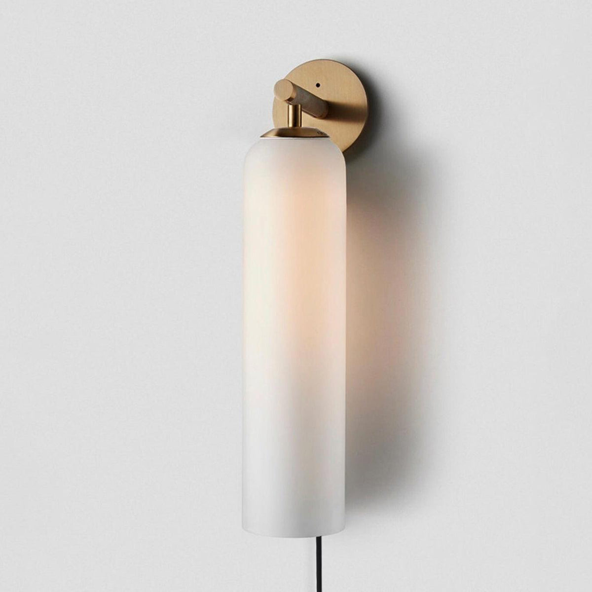 Glas cilinder wandlamp met stekker
