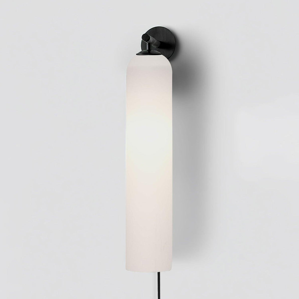 Glas cilinder wandlamp met stekker