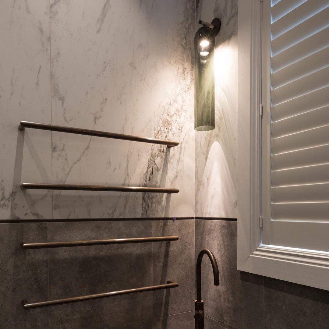 Glas cilinder wandlamp met stekker