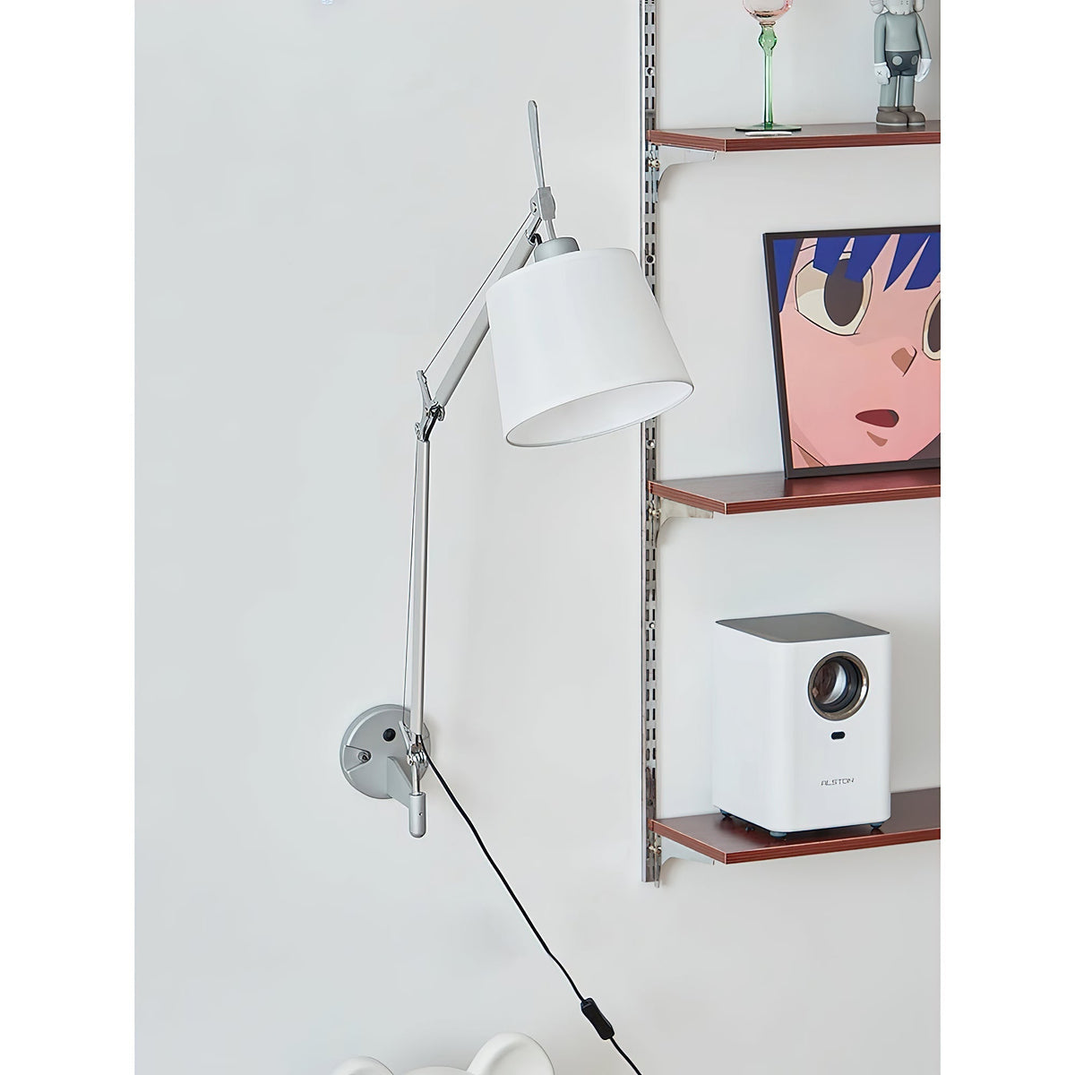 Costanza met stekker Swing-Arm wandlamp