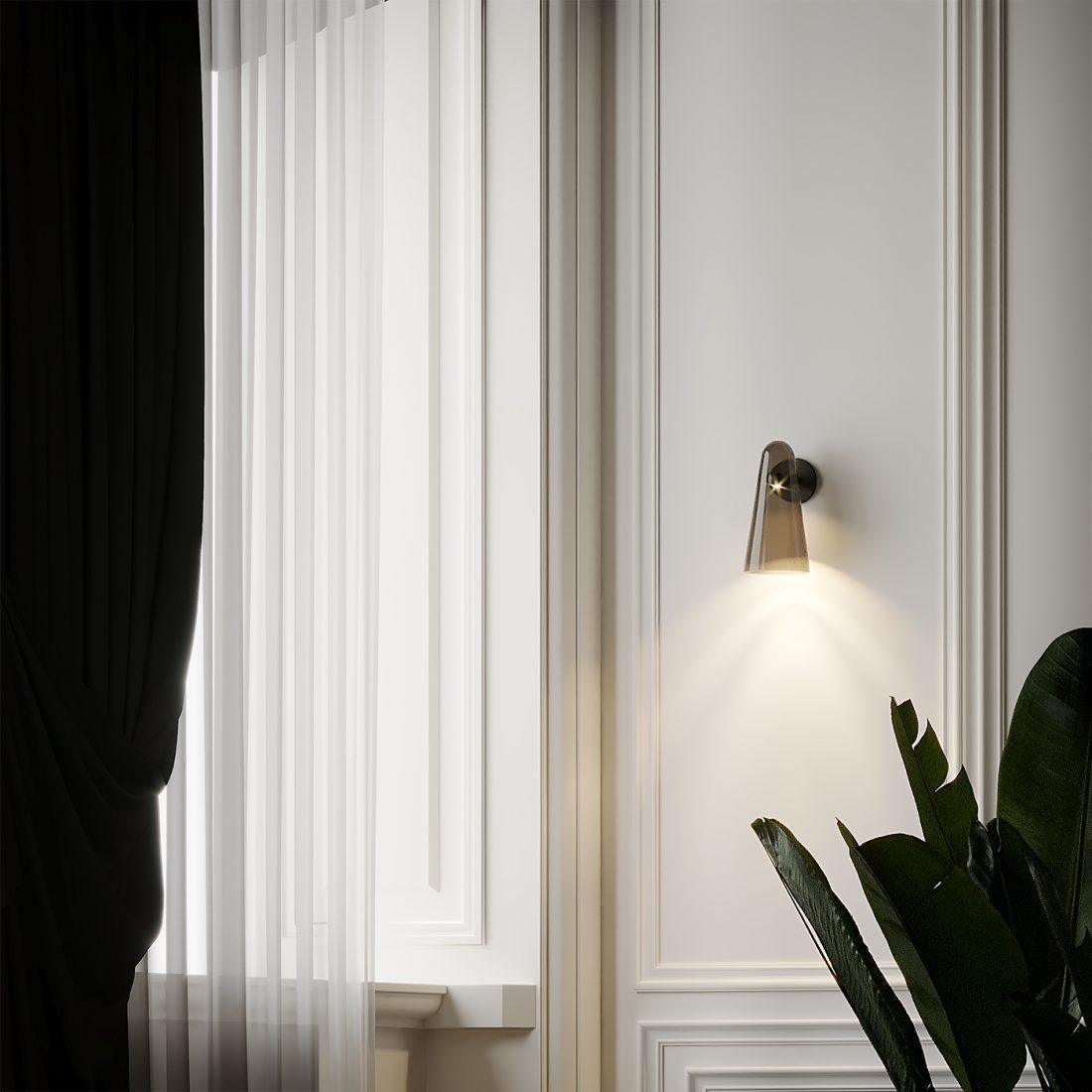 Lioririella Conical glas wandlamp