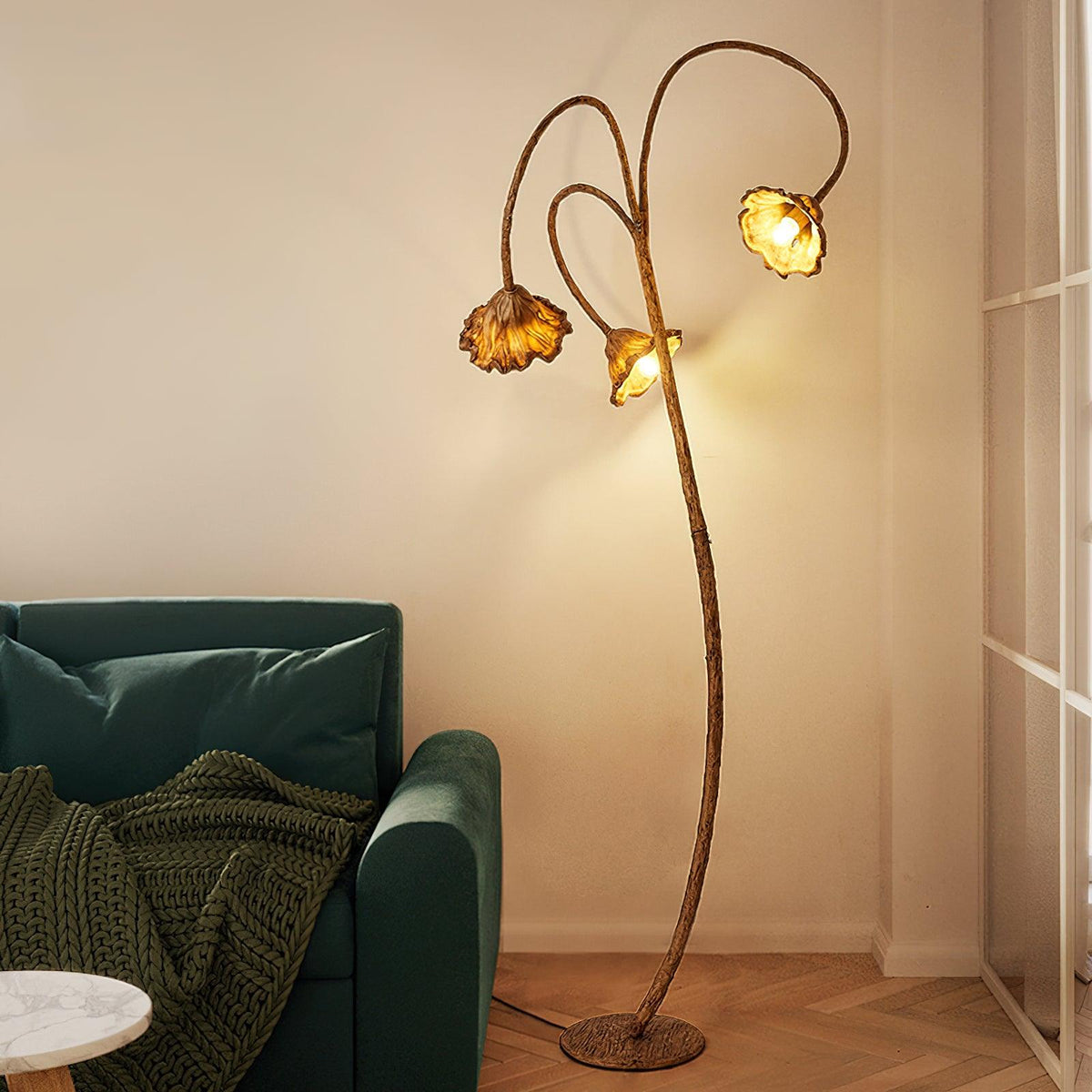 Ailo vloerlamp van natuurlijke hars