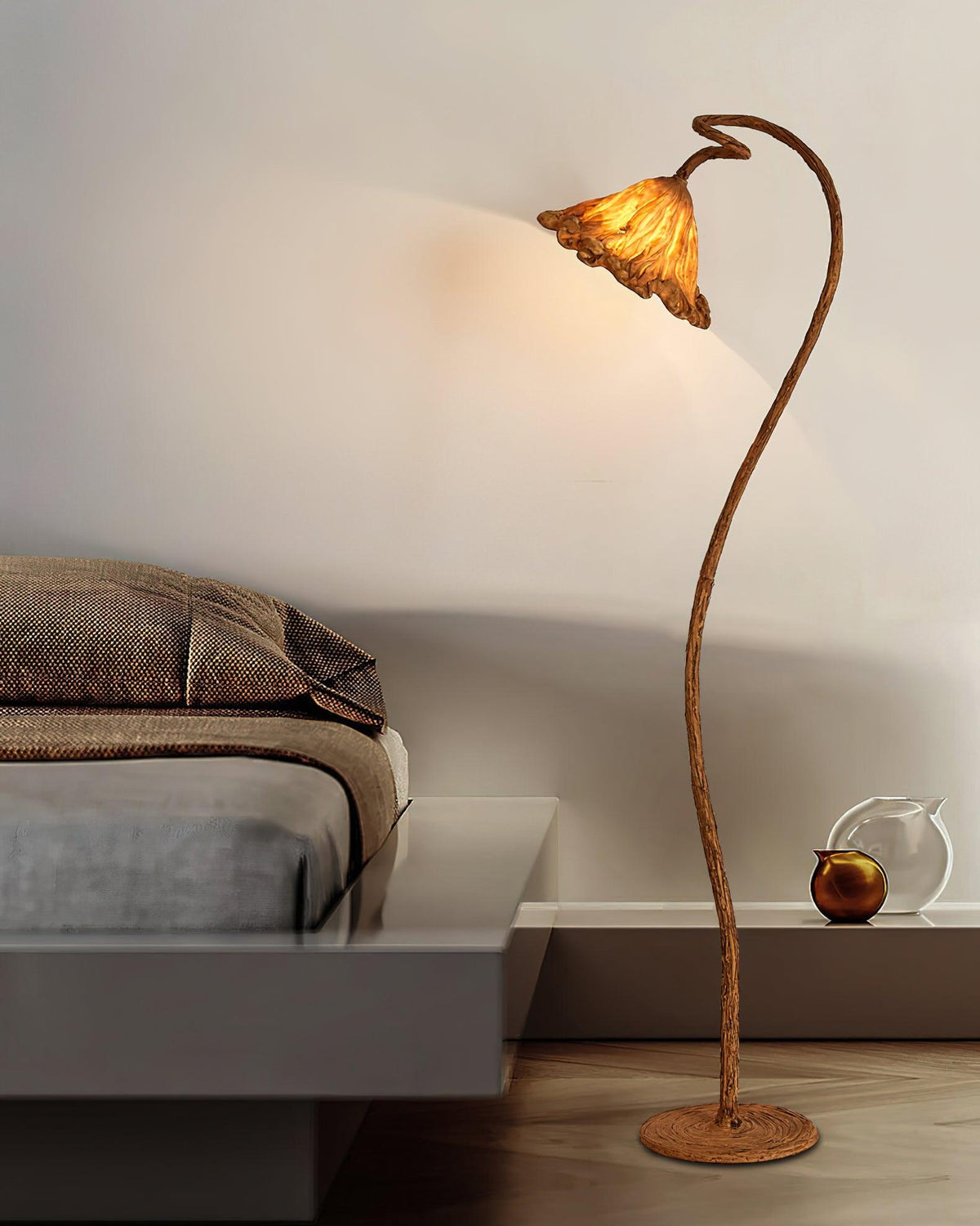 Ailo vloerlamp van natuurlijke hars