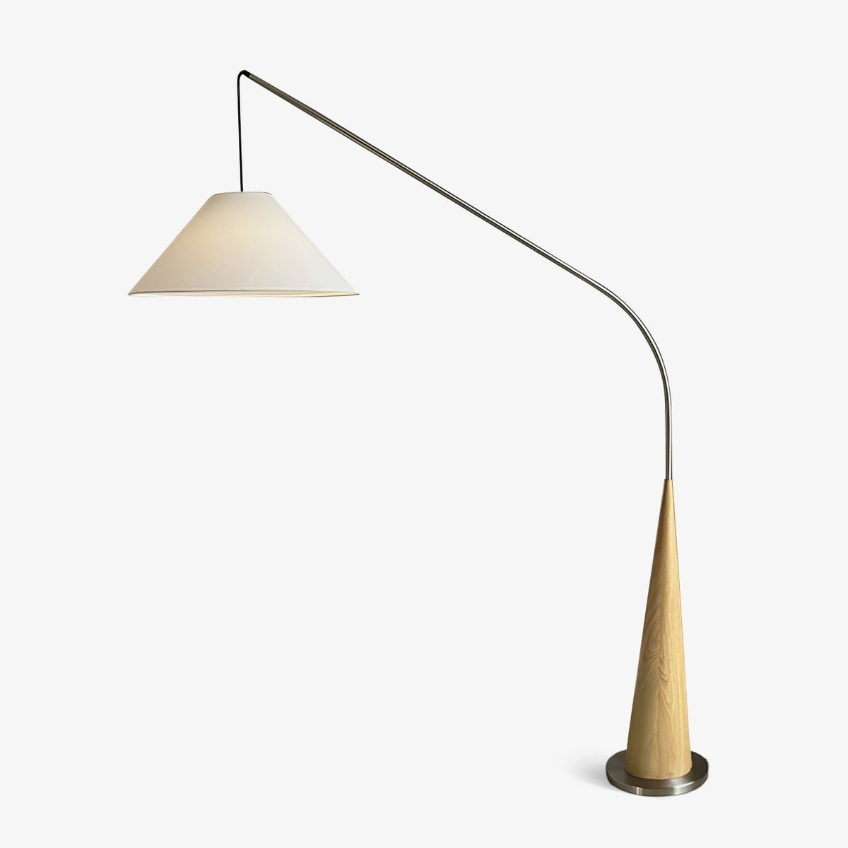 Uriah Minimalistische vloerlamp met stoffen kap