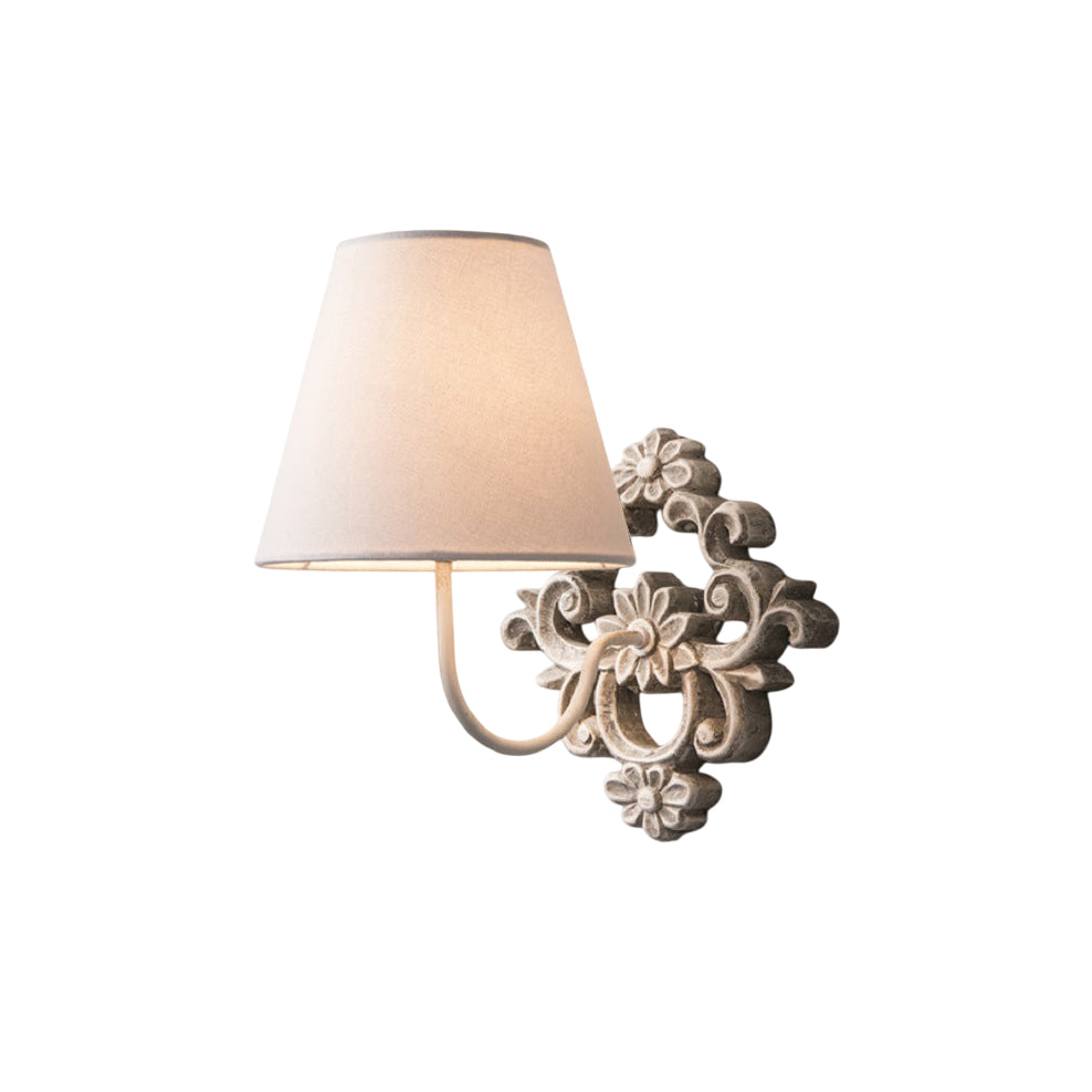 Alvuvys Moderne wandlamp met stoffen kap en metalen armatuur