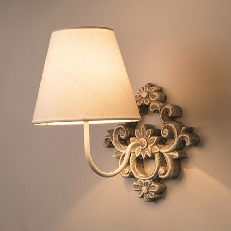 Alvuvys Moderne wandlamp met stoffen kap en metalen armatuur