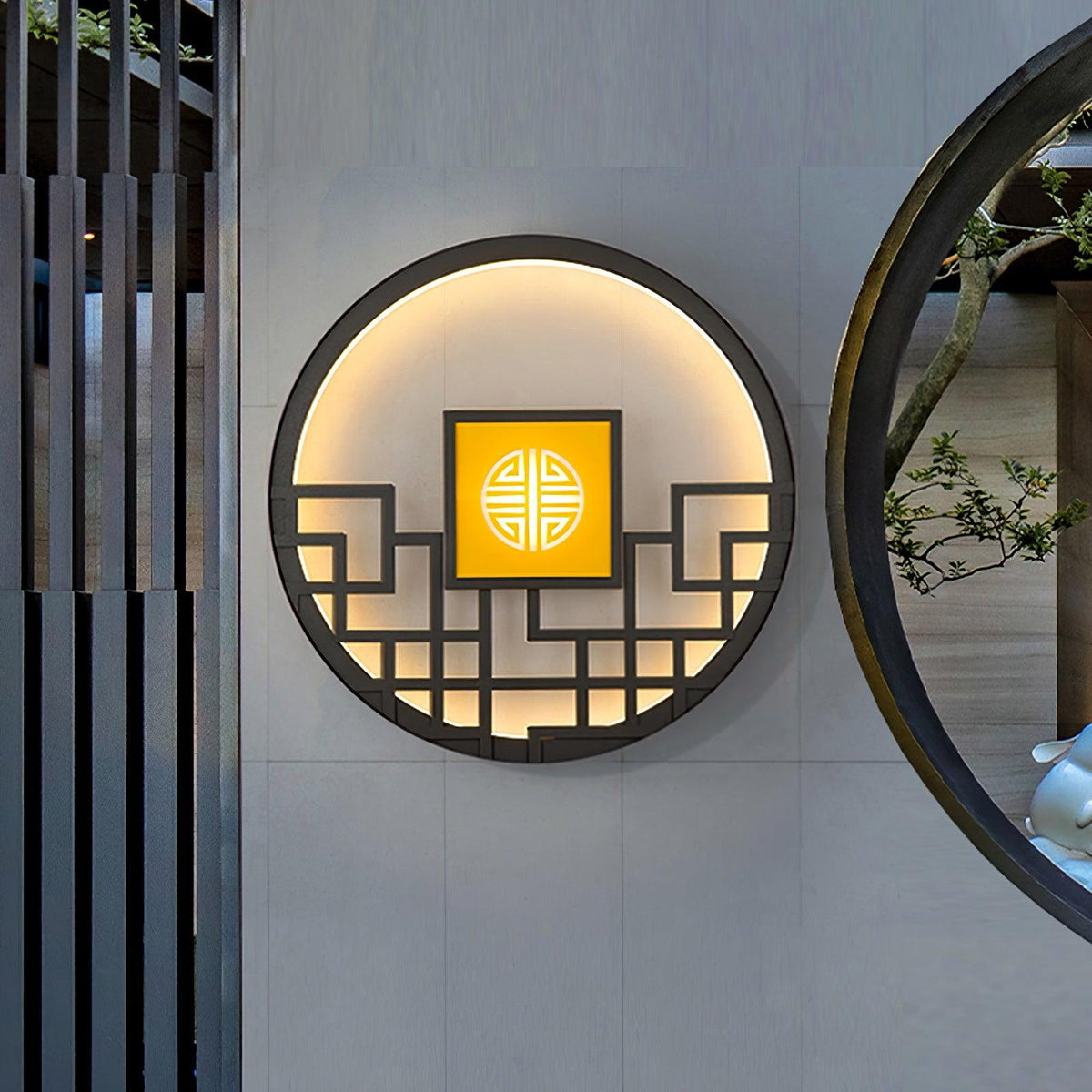 Alzoror Noordse kunst ronde buitenwandlamp