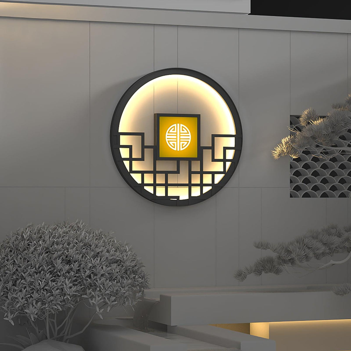 Alzoror Noordse kunst ronde buitenwandlamp