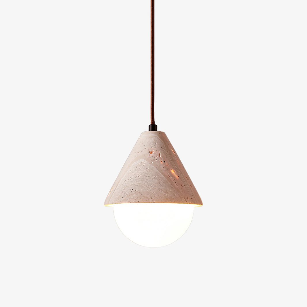Valaliella Cone Hemisphere travertin hanglamp