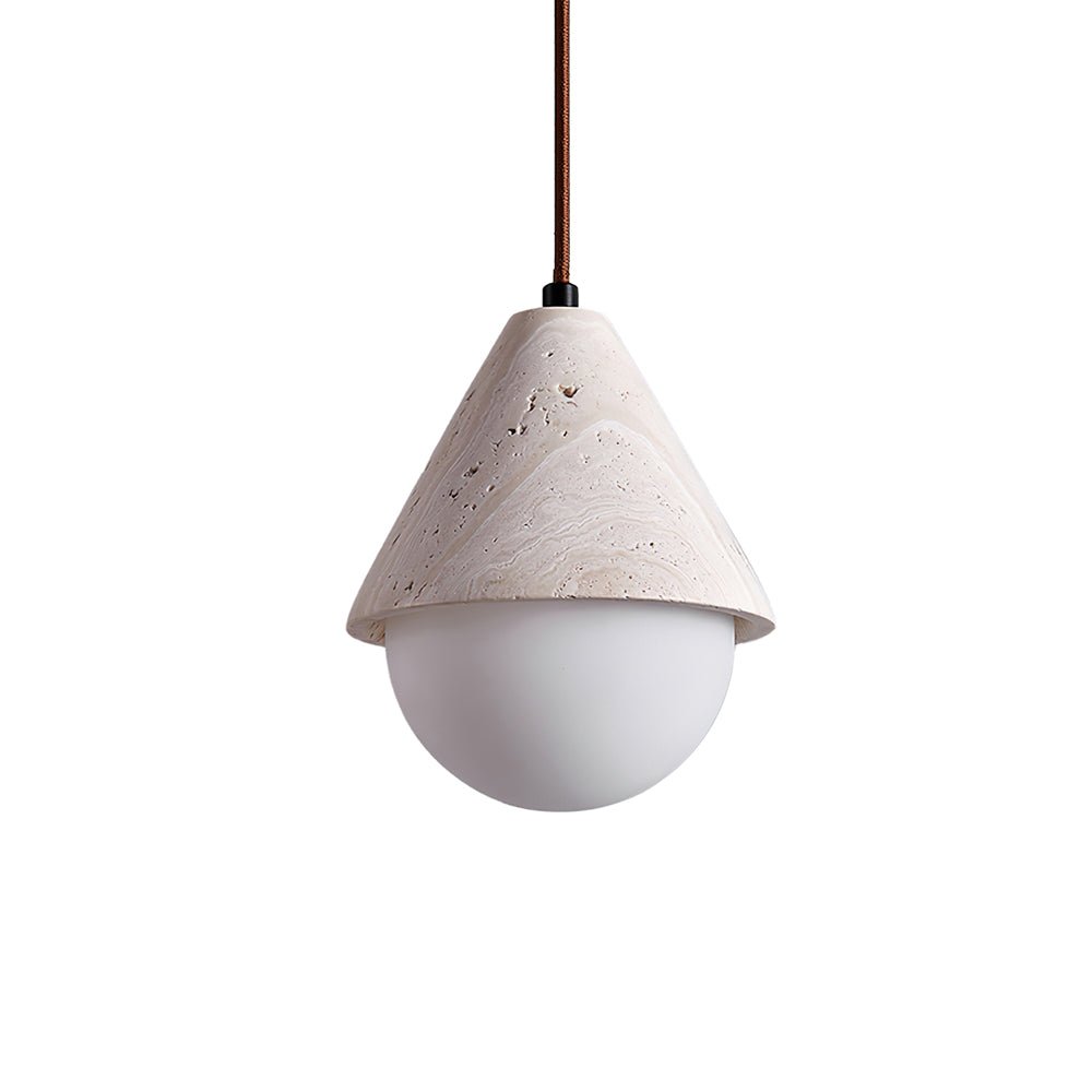 Valaliella Cone Hemisphere travertin hanglamp