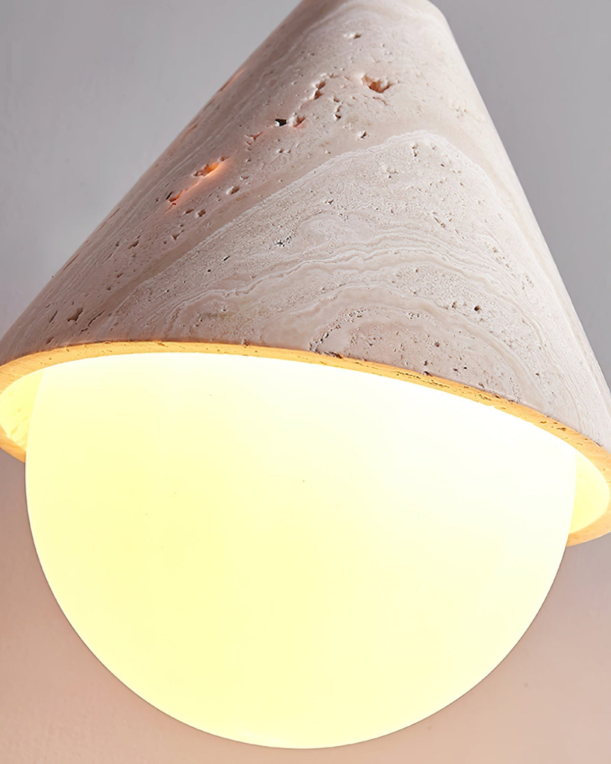 Valaliella Cone Hemisphere travertin hanglamp