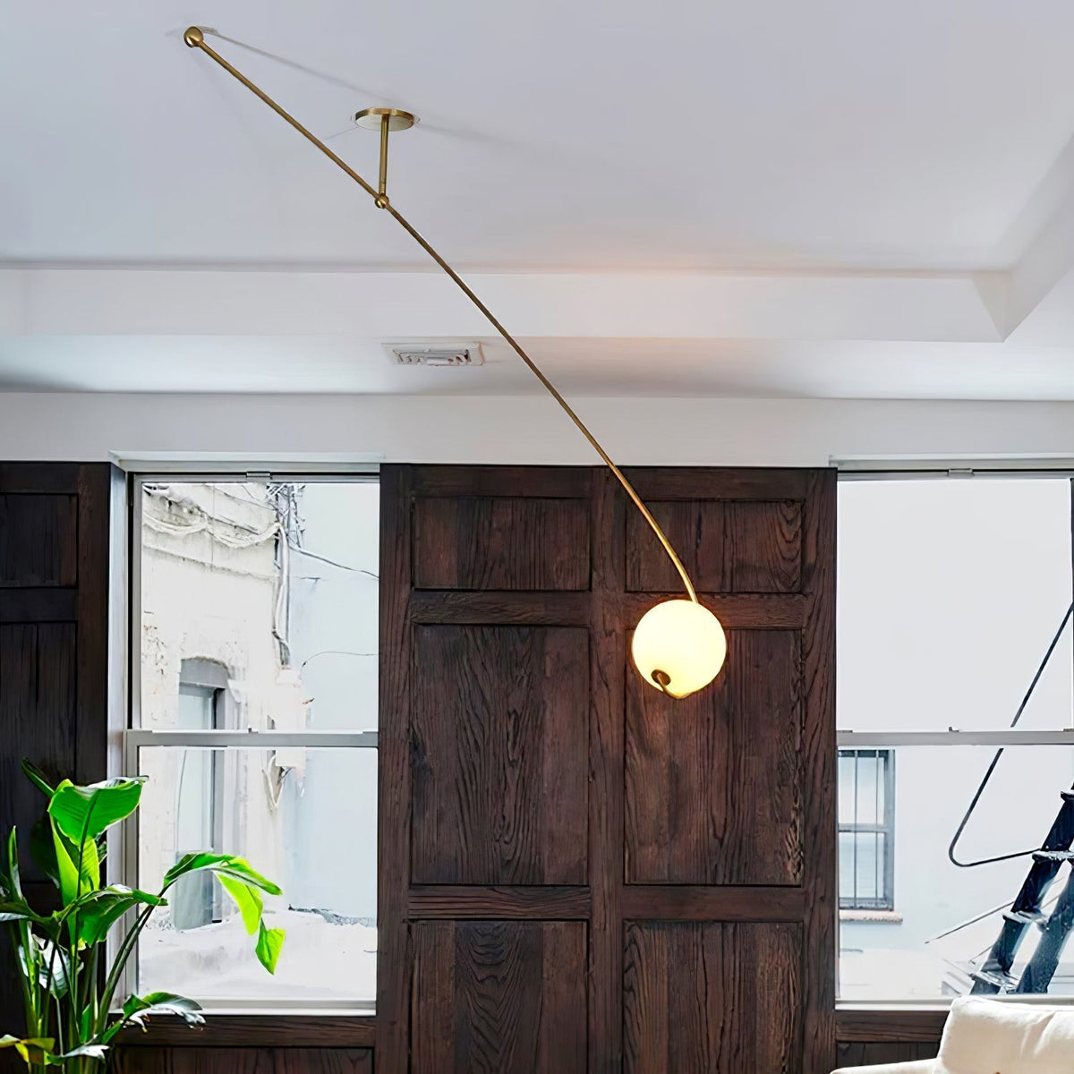 Elsoris Moderne minimalistische plafondlamp van glas met gebogen vorm