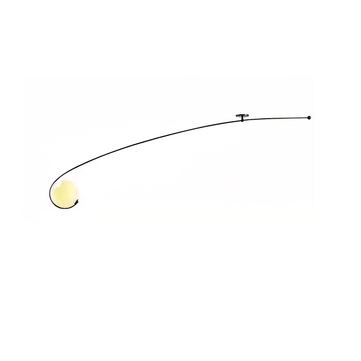 Elsoris Moderne minimalistische plafondlamp van glas met gebogen vorm