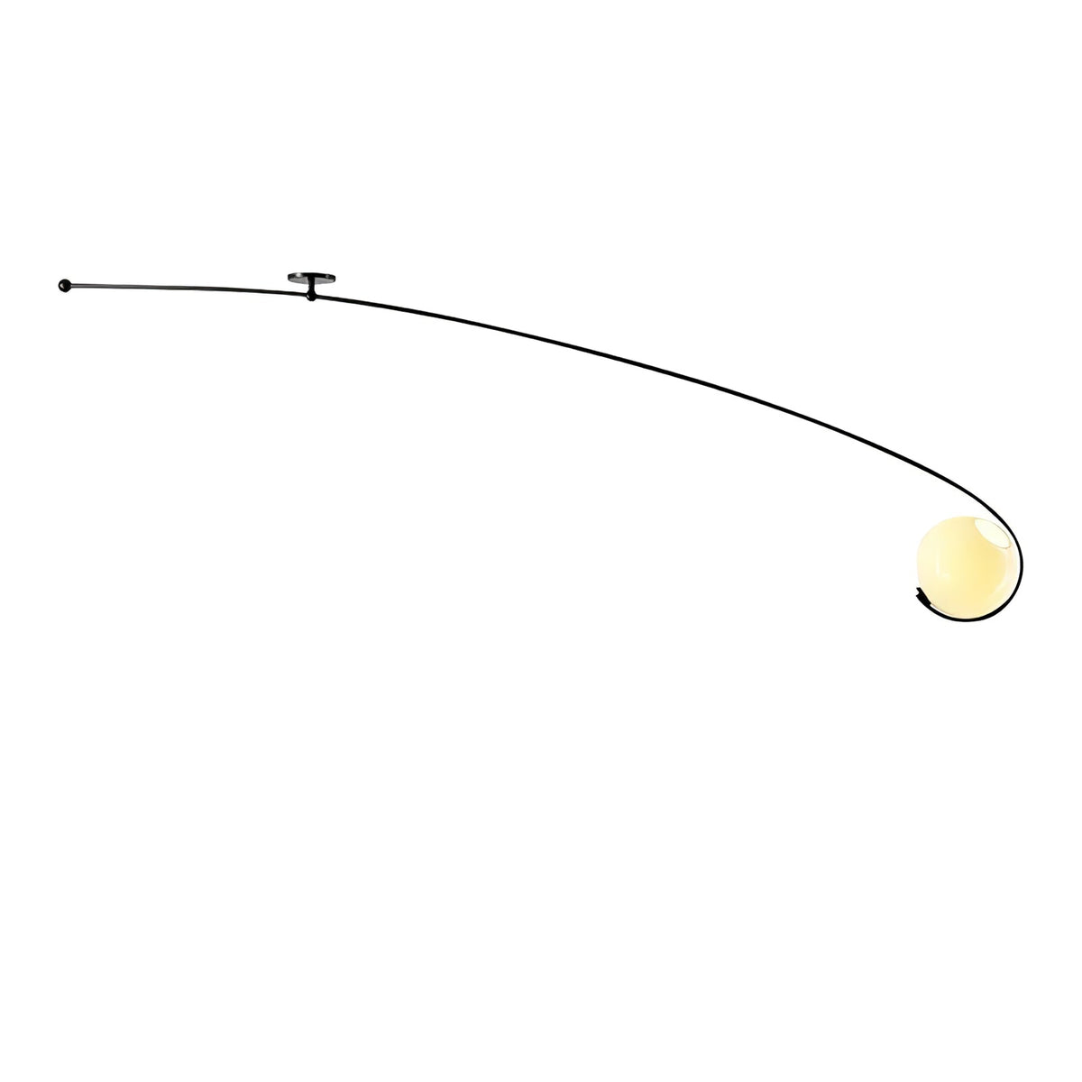 Elsoris Moderne minimalistische plafondlamp van glas met gebogen vorm