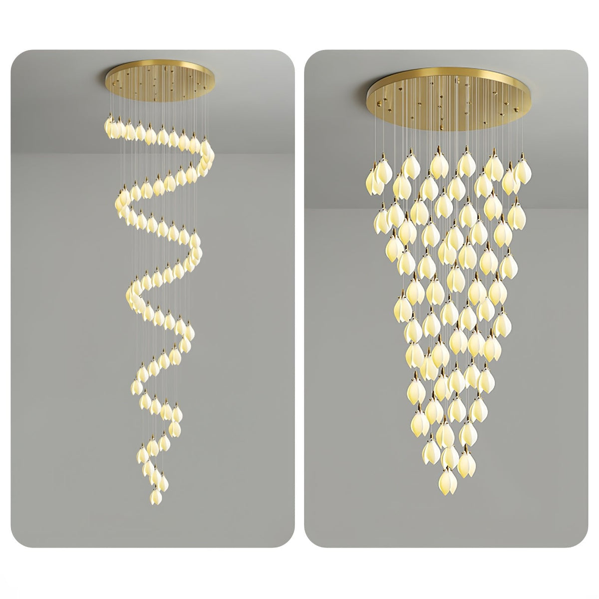 Caphayra Floral keramische messing Kroonluchter