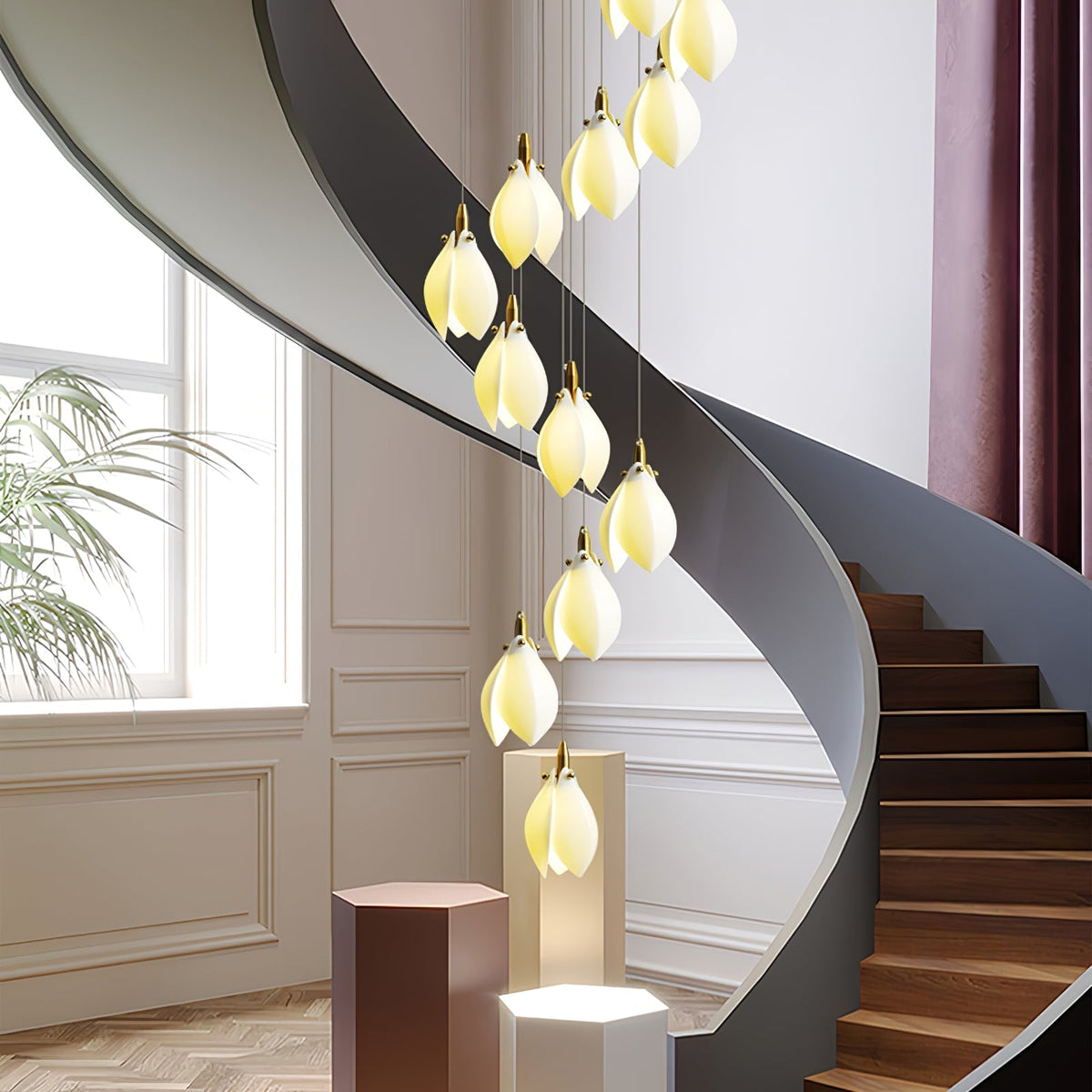 Caphayra Floral keramische messing Kroonluchter