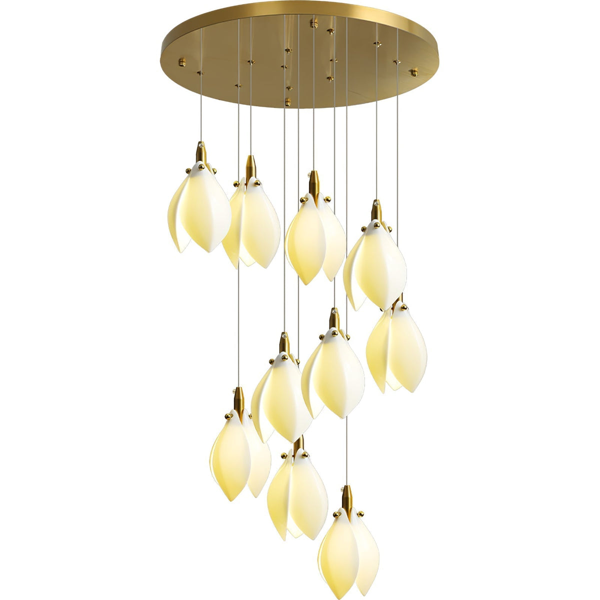 Caphayra Floral keramische messing Kroonluchter