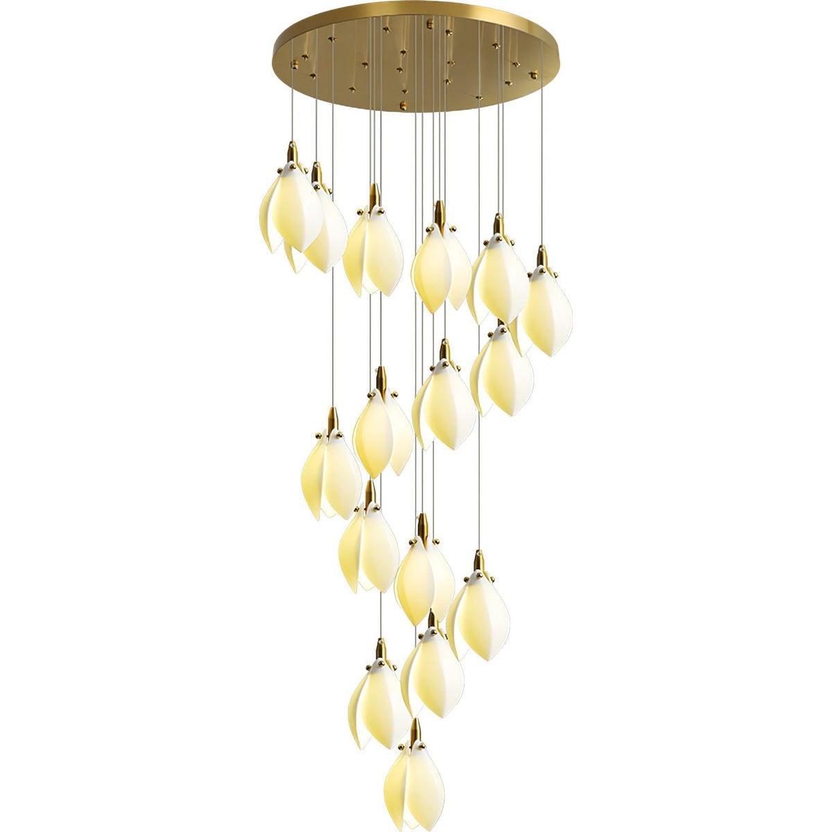 Caphayra Floral keramische messing Kroonluchter