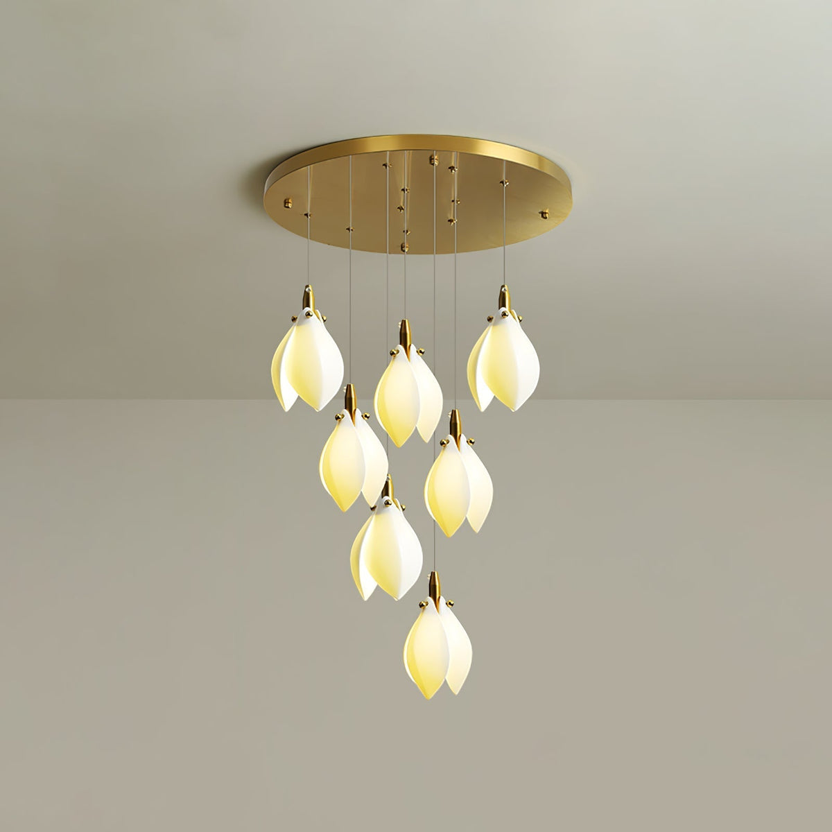 Caphayra Floral keramische messing Kroonluchter
