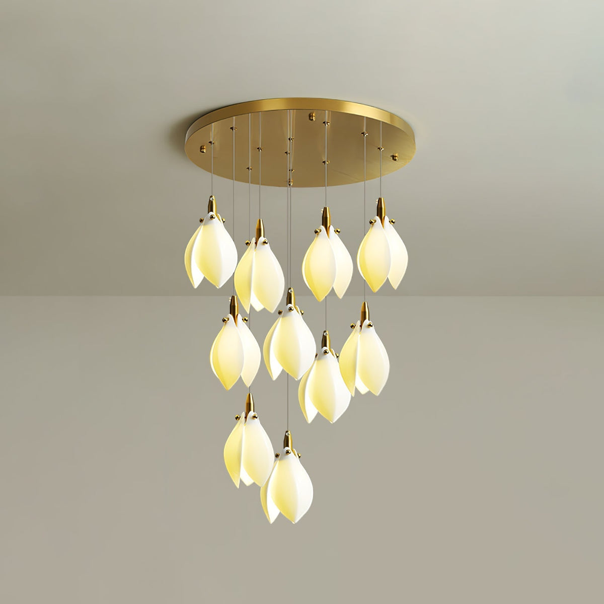 Caphayra Floral keramische messing Kroonluchter