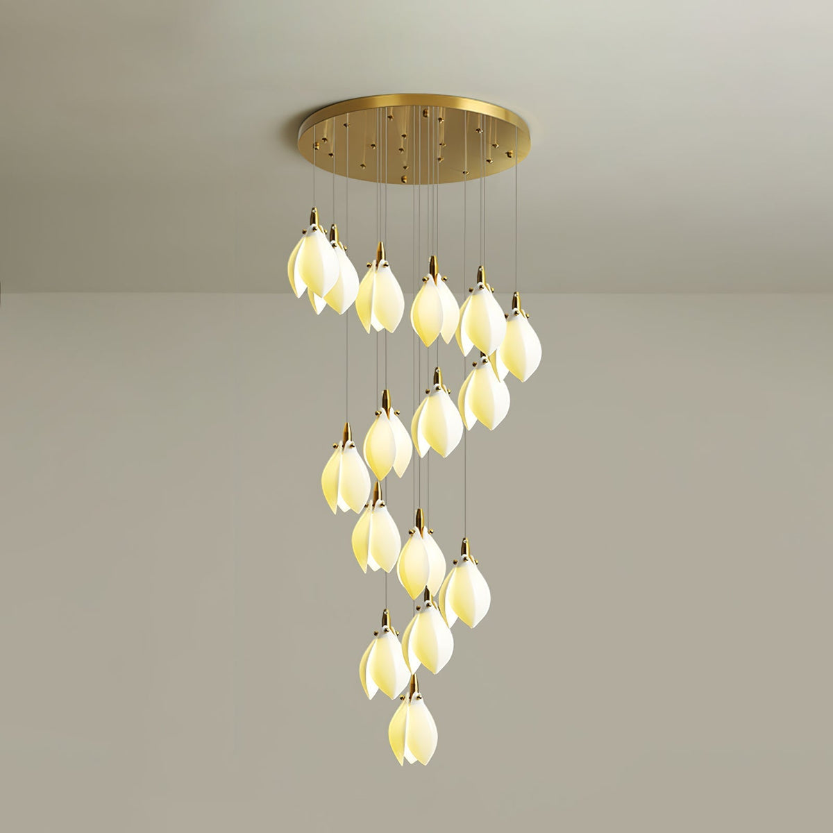 Caphayra Floral keramische messing Kroonluchter