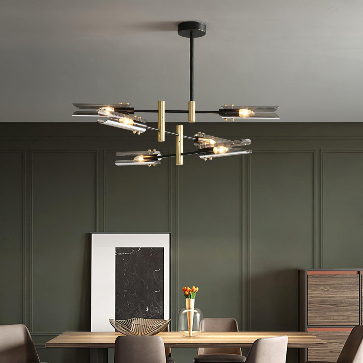 Eloz dubbele kroonluchter met 6-licht modern