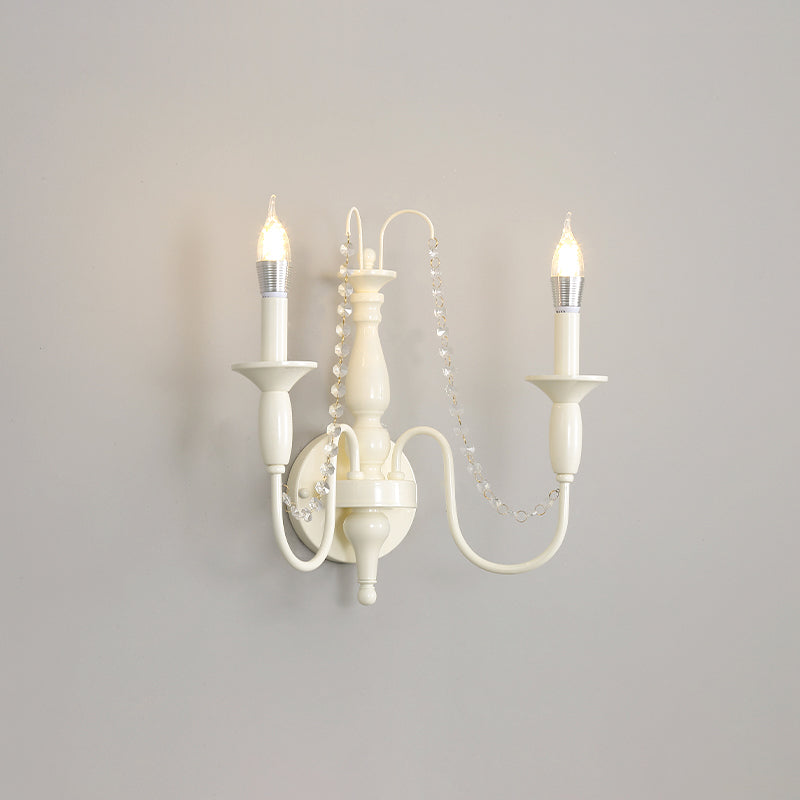 Jarnbruvys traditionele kandelaar wandlamp van metaal met kristal