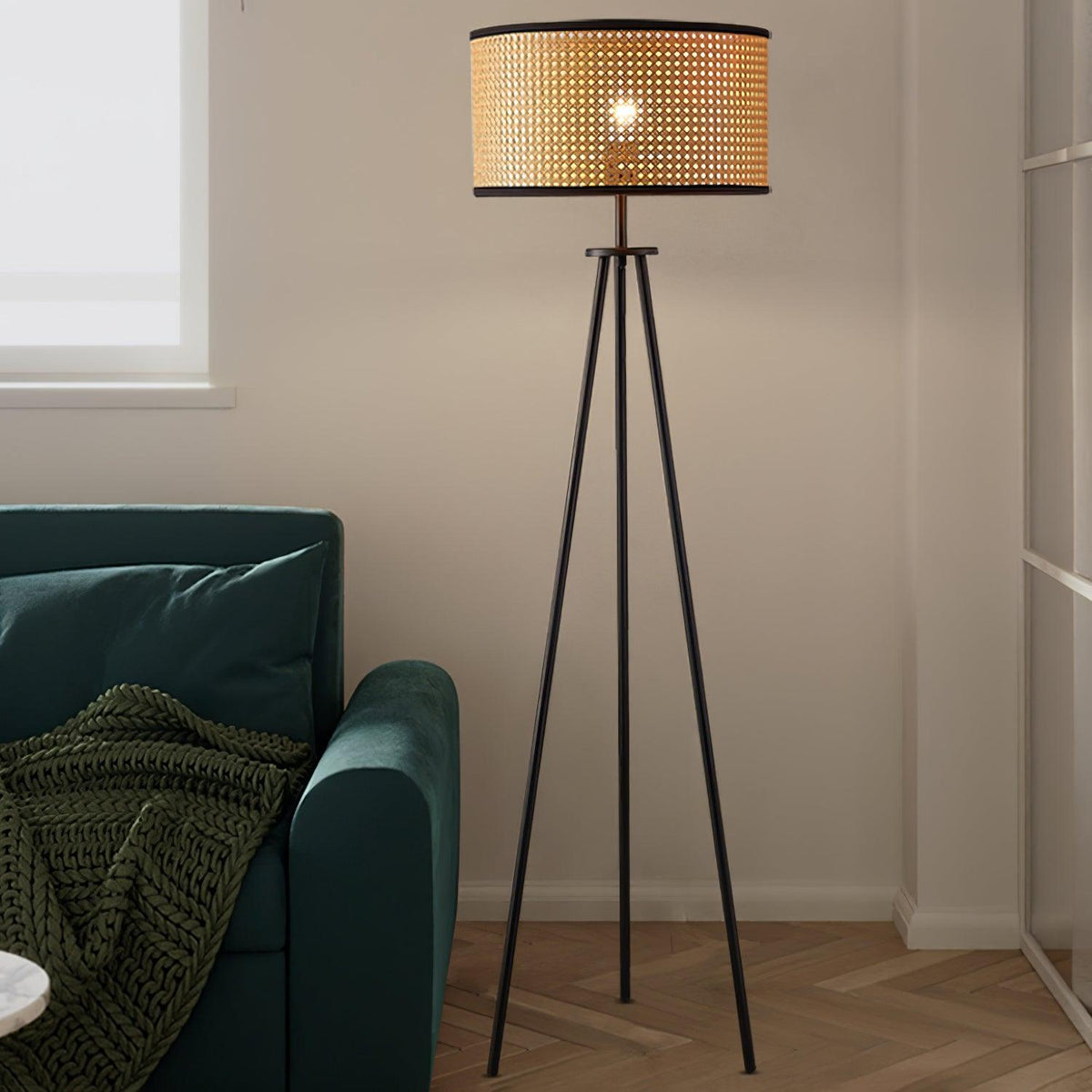 Trio Vintage Bamboe vloerlamp