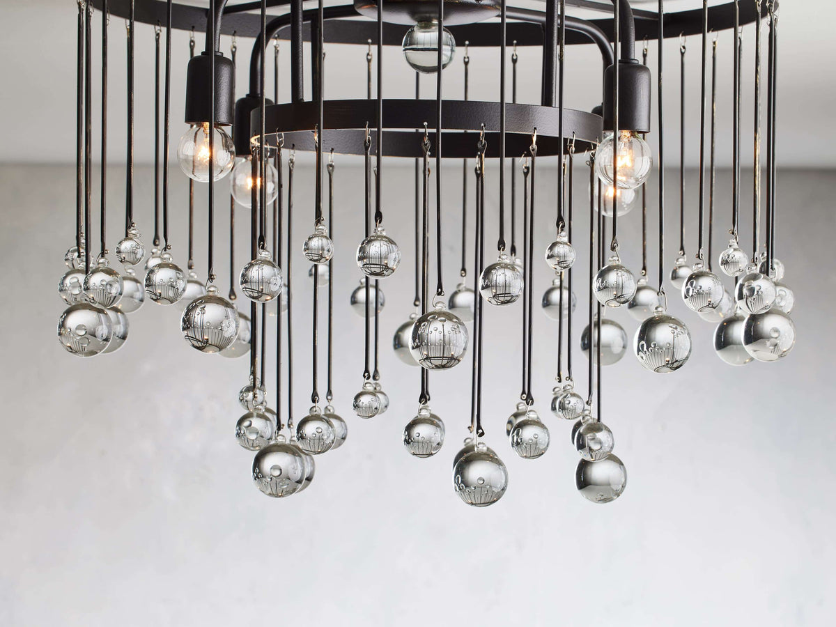 Fljotuvyo Postmodern luxe messing Kristallen Vlakke plafondlamp
