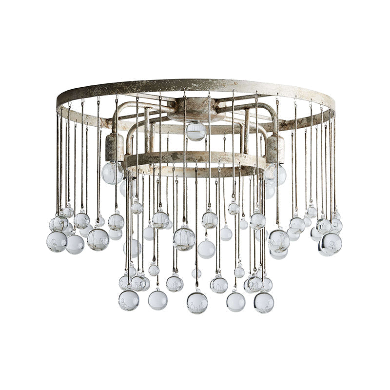 Fljotuvyo Postmodern luxe messing Kristallen Vlakke plafondlamp