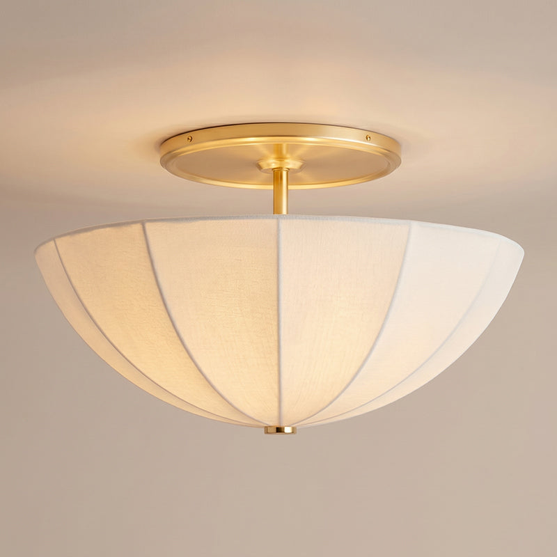 Renaia Semi-Vlakke plafondlamp van Stof
