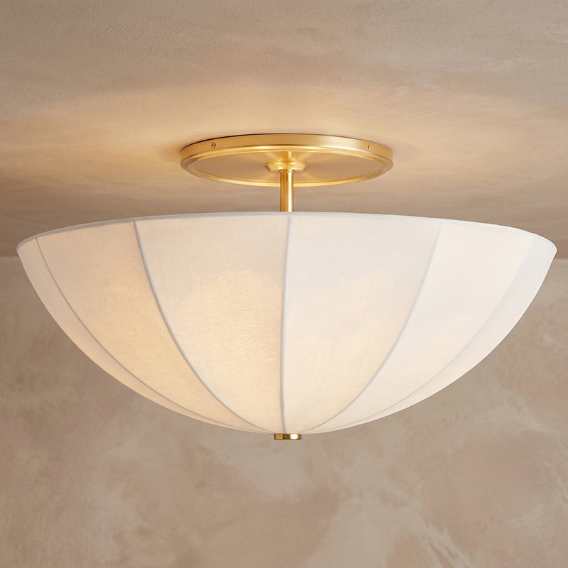 Renaia Semi-Vlakke plafondlamp van Stof