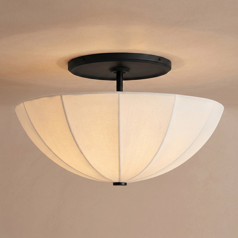 Renaia Semi-Vlakke plafondlamp van Stof
