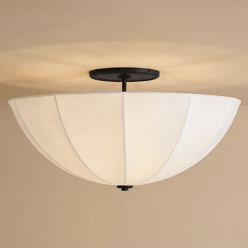 Renaia Semi-Vlakke plafondlamp van Stof