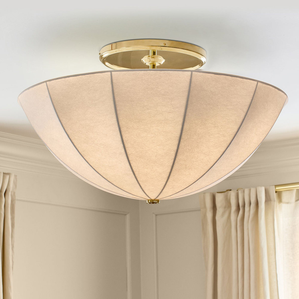 Renaia Semi-Vlakke plafondlamp van Stof
