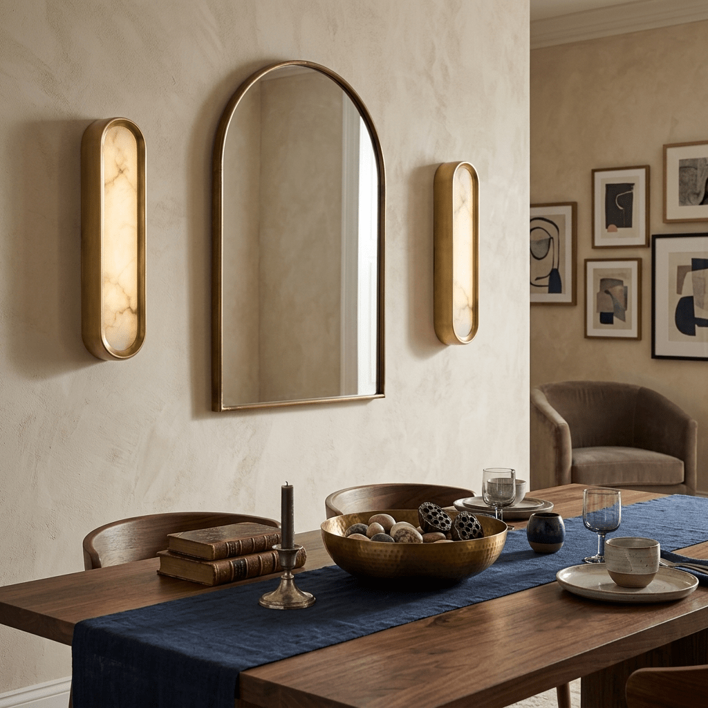 Evariste Aurelia Arch albasten wandlamp