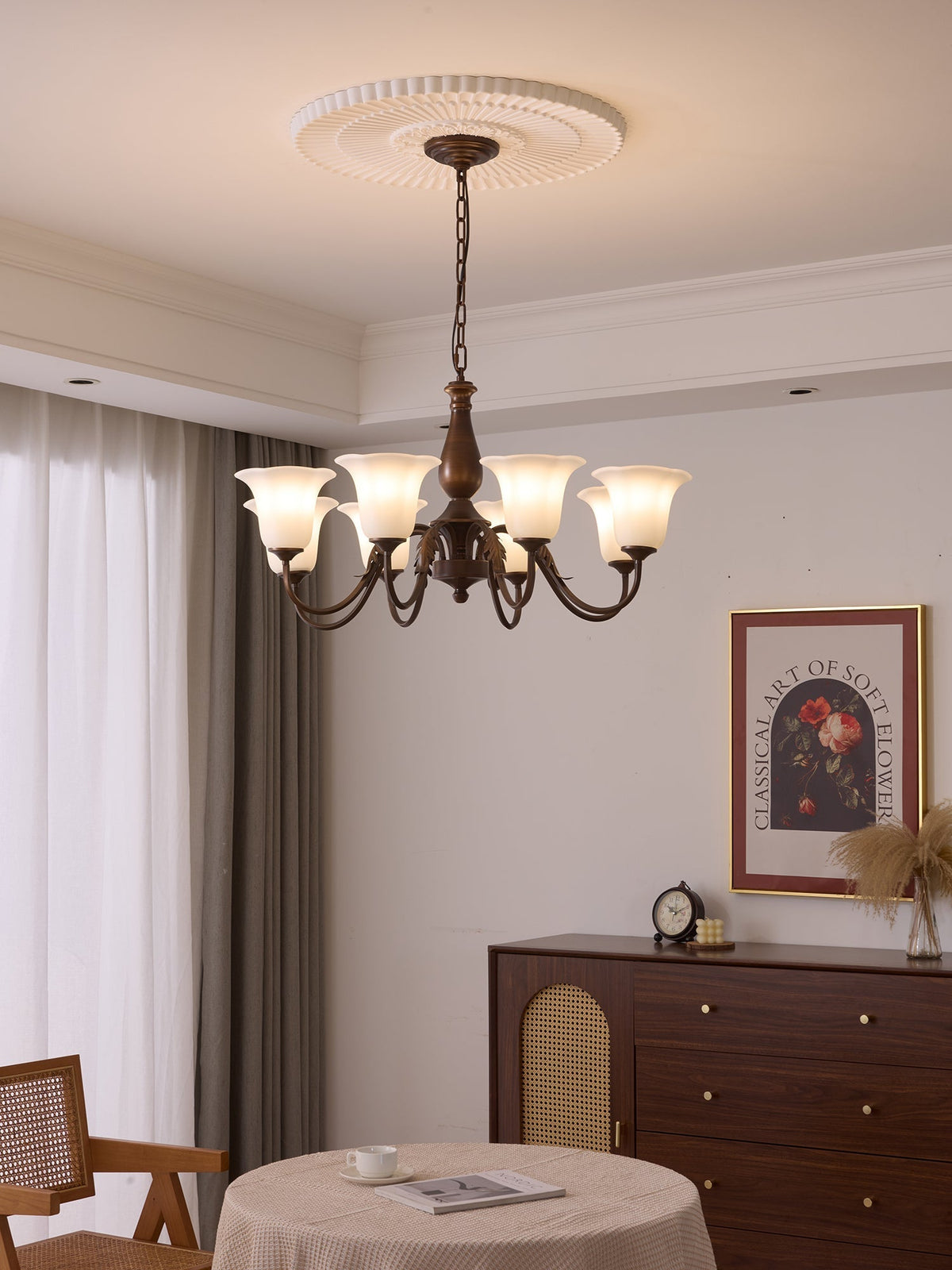 Uveleth Traditionele Elegantie glas Kroonluchter
