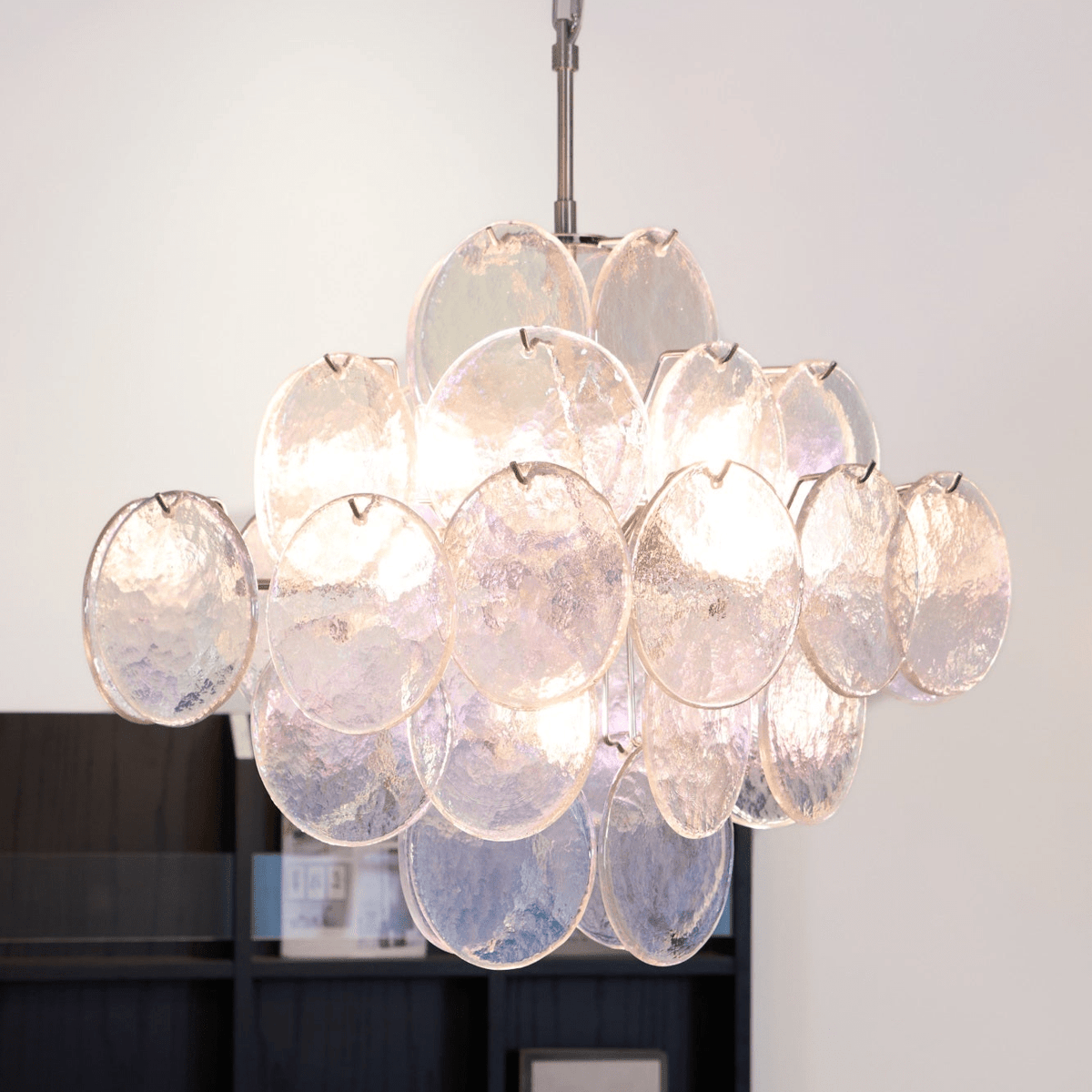 Selerira Kroonluchter Iridescent Murano Disc Layered