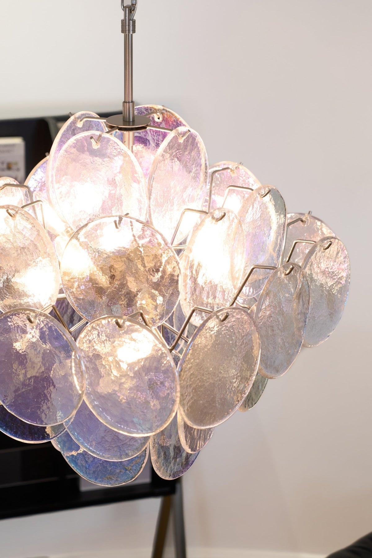 Selerira Kroonluchter Iridescent Murano Disc Layered