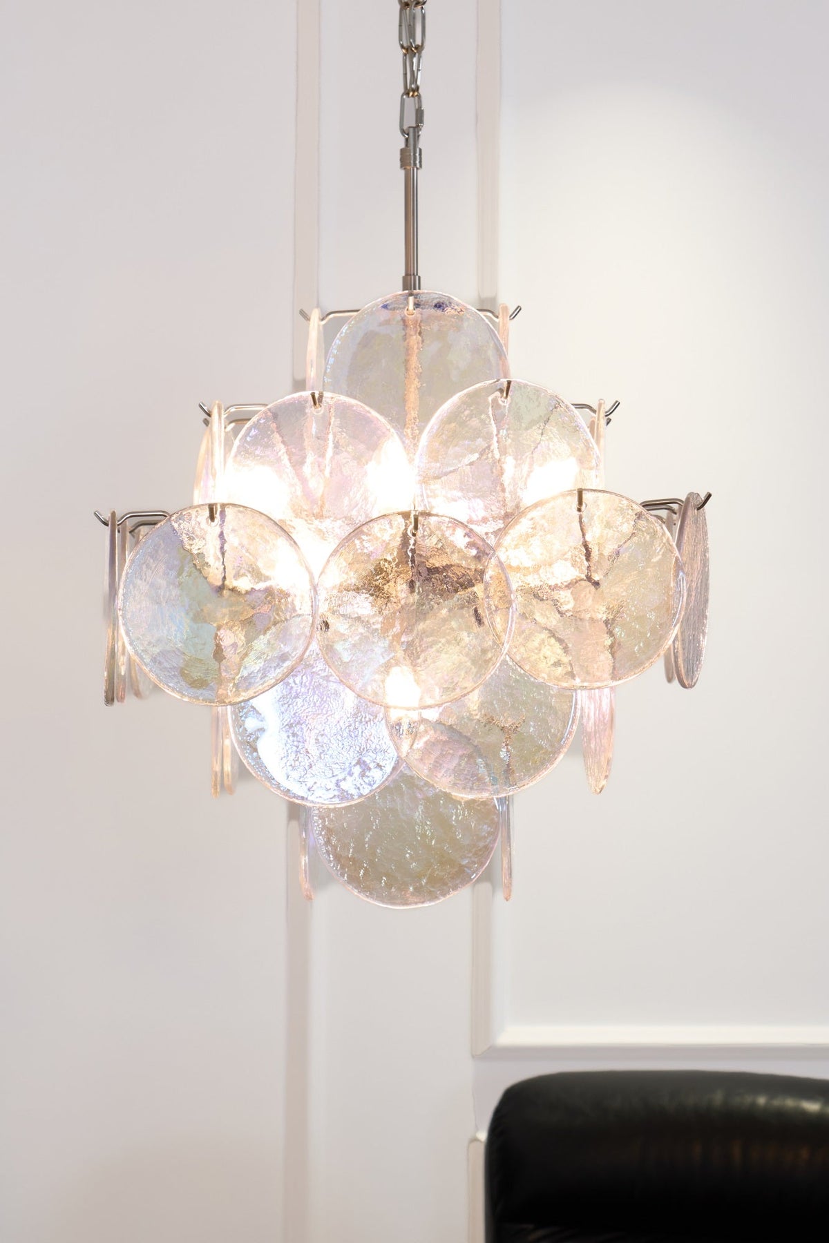 Selerira Kroonluchter Iridescent Murano Disc Layered
