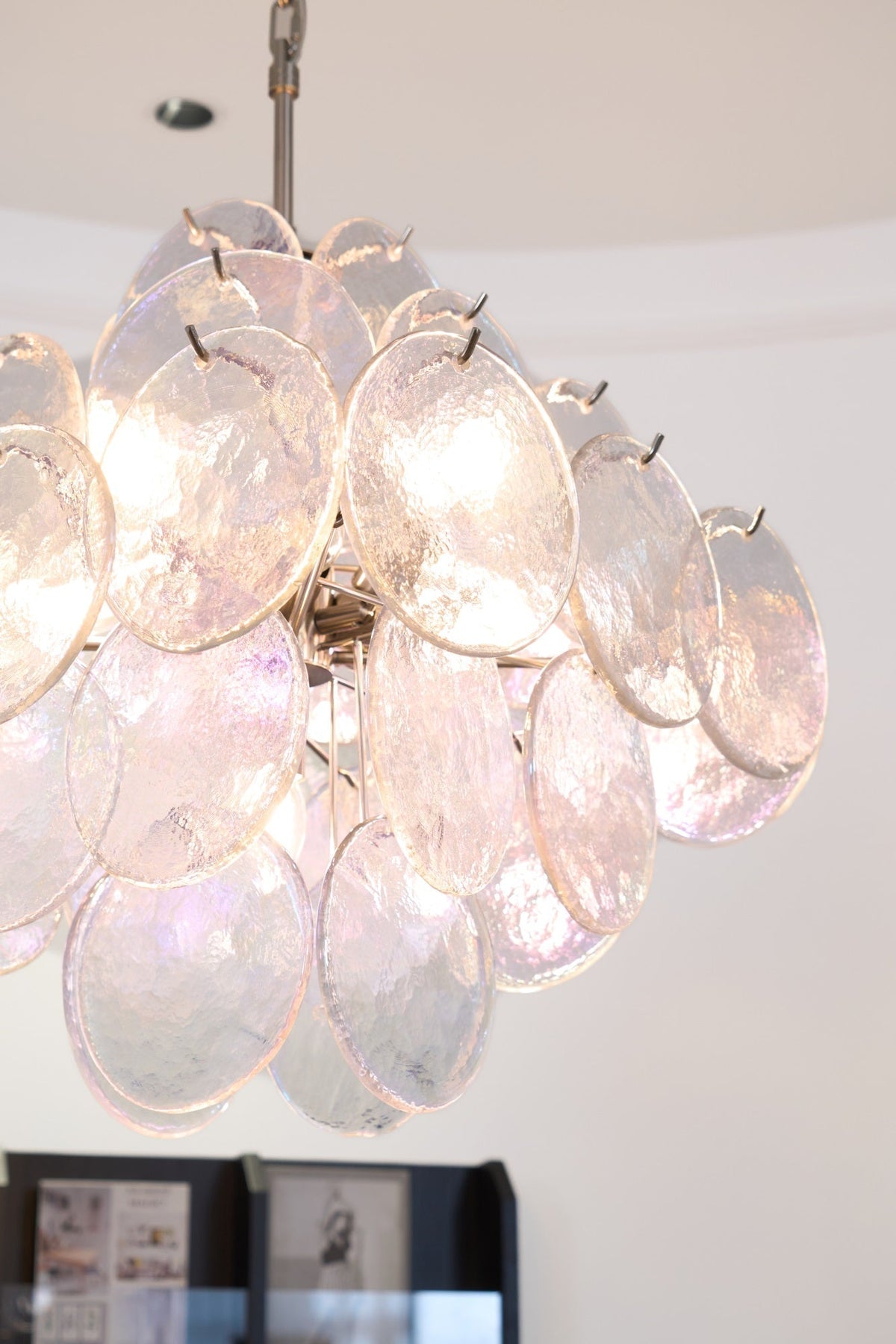 Selerira Kroonluchter Iridescent Murano Disc Layered