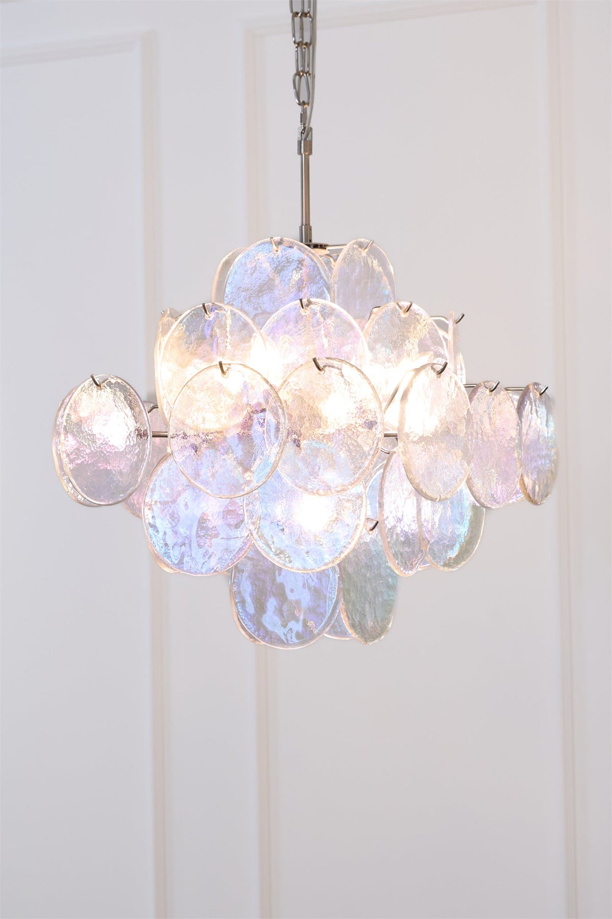 Selerira Kroonluchter Iridescent Murano Disc Layered