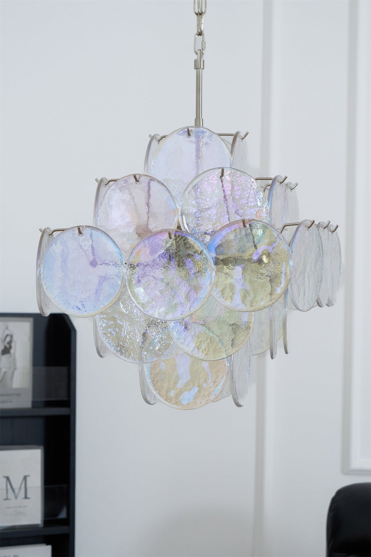 Selerira Kroonluchter Iridescent Murano Disc Layered