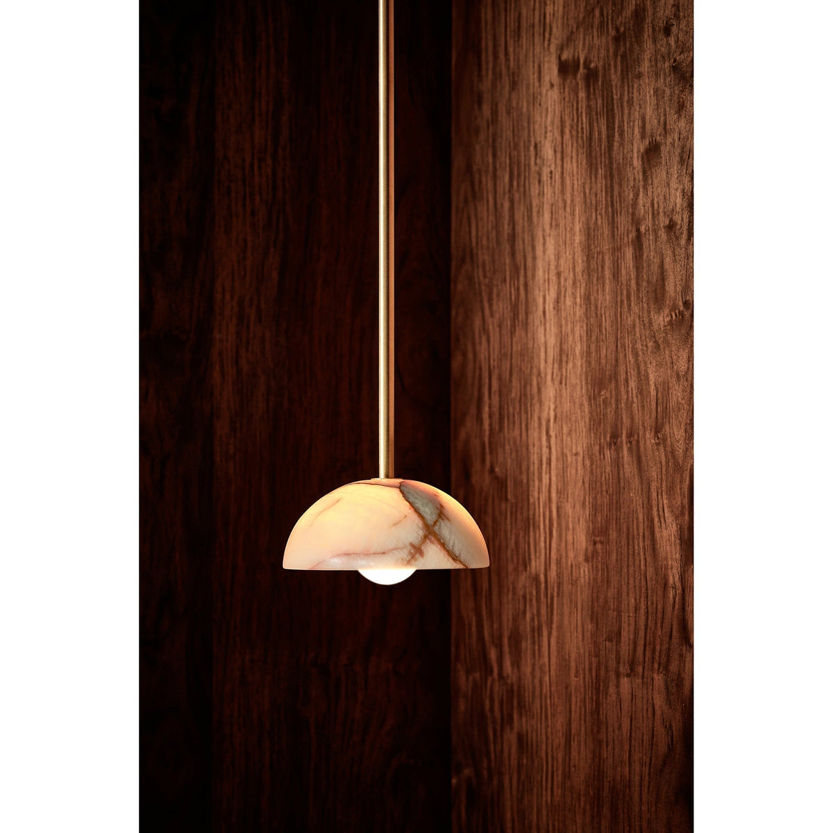 Eronex Moderne minimalistische elegantie hanglamp van glas van jade en messing