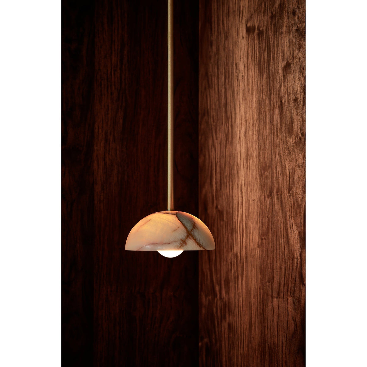 Eronex Moderne minimalistische elegantie hanglamp van glas van jade en messing