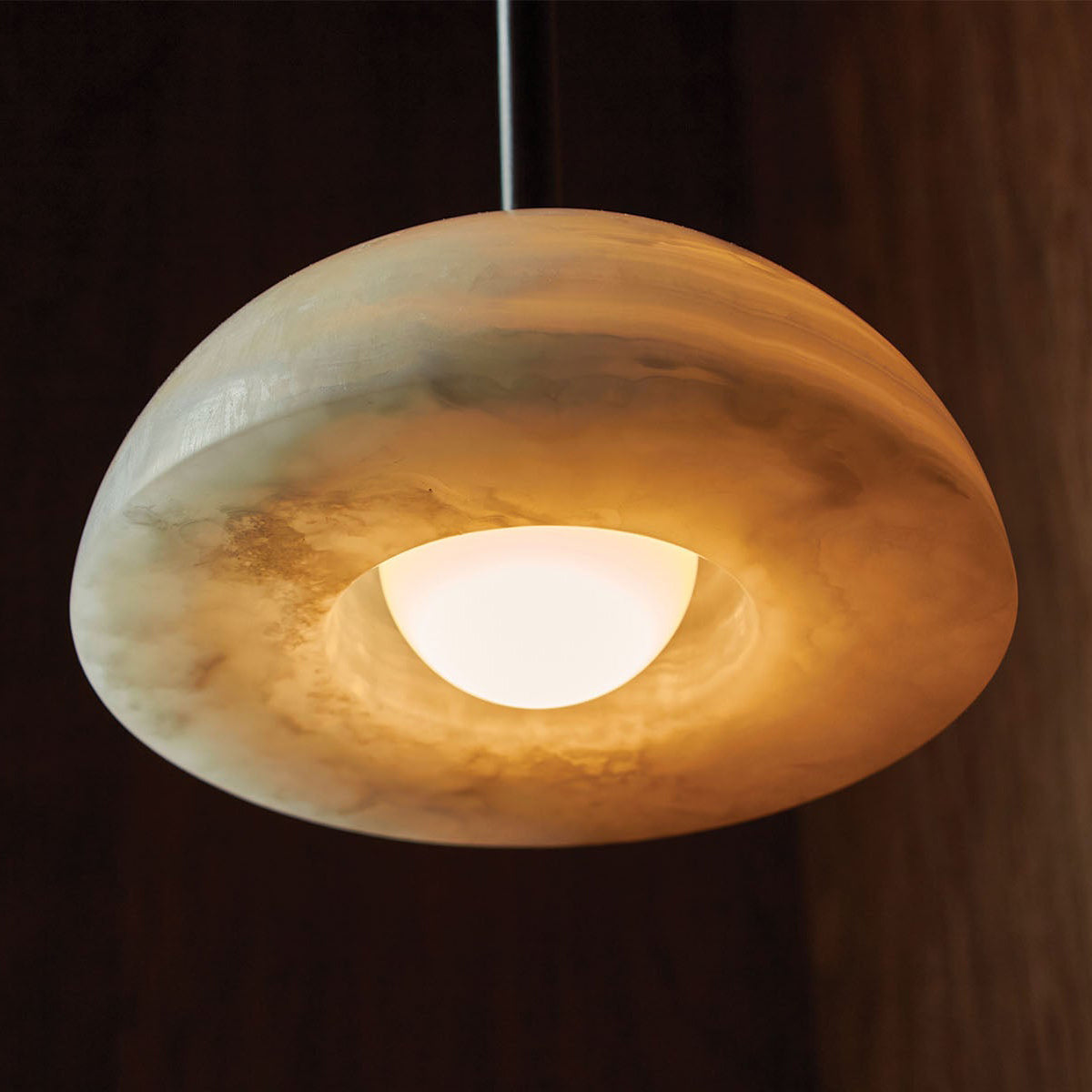 Eronex Moderne minimalistische elegantie hanglamp van glas van jade en messing