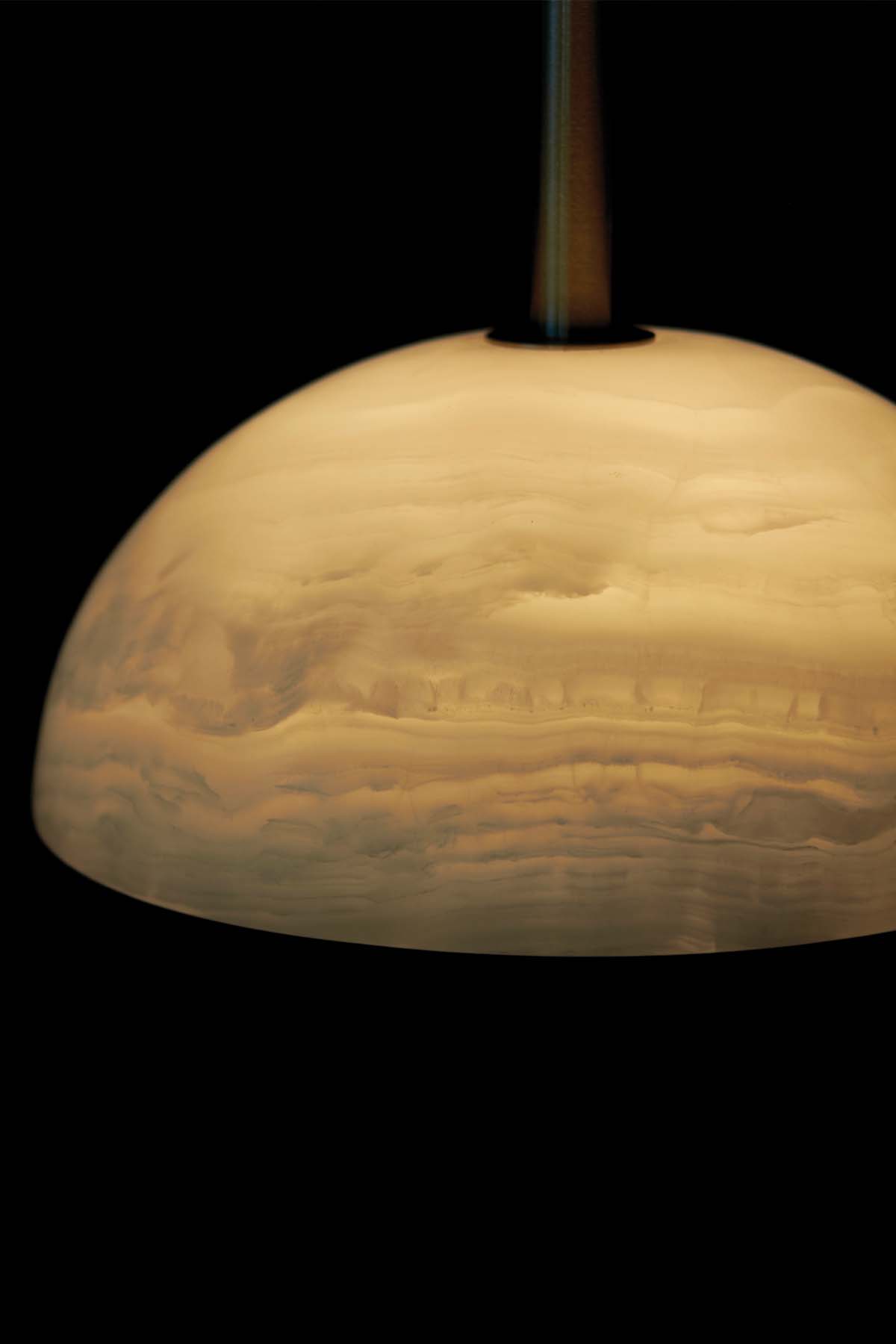 Eronex Moderne minimalistische elegantie hanglamp van glas van jade en messing